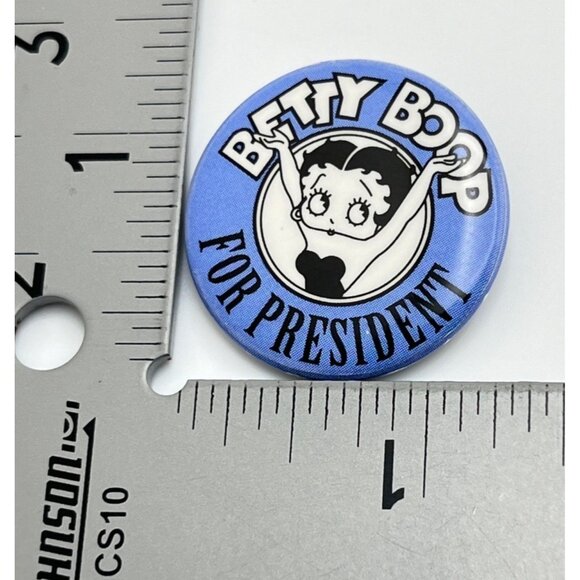 Vintage Betty Boop For President Button Pin Classic Pinback Political Humor 1992 - Picture 3 of 6